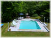 Stunning 10x5m Pool with Roman end steps overlooking the Vineyards of Duras