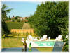 Stunning 10x5m Pool with Roman end steps overlooking the Vineyards of Duras